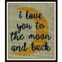 Pattern, I Love you to the Moon by Iris Originals