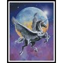 Pattern, Winged Unicorn in Moonlight by Artecy Cross Stitch