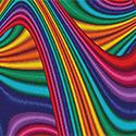 Twisting Rainbows Cross Stitch Pattern