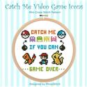 Pattern, Catch Me Video Game Icons by PinoyStitch
