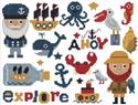 Pattern, Nautical Ship Ahoy Collection by PinoyStitch