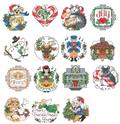 Pattern, Lotsa Christmas Ornaments Set 2 by Kooler Design Studio