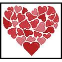 Pattern, Little Red Hearts by Artecy Cross Stitch