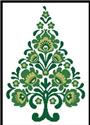 Polish Folk Art Christmas Tree Green