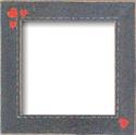 Supply, Matte Black Primitive Heart Border Frame 8 X 8 by Mill Hill