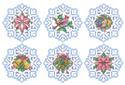 Pattern, Snowflake Elegance Ornaments by Kooler Design Studio