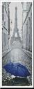 Pattern, Blue Umbrella in Paris - Crop by Artecy Cross Stitch