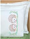 Stamped Stitchable, Hedgehogs (Perle Edge Pillowcase) by Jack Dempsey