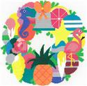Pattern, Summer Wreath by Imaginating