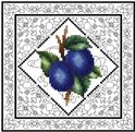 Blackwork Fruit Plums