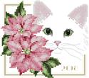 Pattern, Amidst The Poinsettias Ornament by Kitty & Me Designs