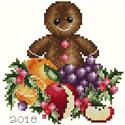 Pattern, Gingerbread Man Ornament by Kitty & Me Designs