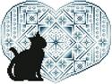 Pattern, Cats And Hearts January by Kitty & Me Designs