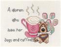 Pattern, Woman Who Loves Her Dogs And Coffee by MarNic Designs
