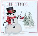 Pattern, Merry Christmas Snowman by Kitty & Me Designs