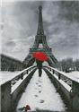 Red Umbrella at the Eiffel Tower