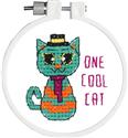 Stamped Kit, One Cool Cat Kid Stitch Stamped Kit by Janlynn