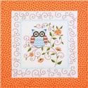 Stamped Stitchable, Owl Stamped For Embroidery Quilt Blocks 15