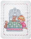 Stamped Kit, Girl Bedtime Prayer Stamped Quilt Cross Stitch Kit by Design Works