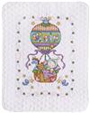 Stamped Kit, Balloon Ride Stamped Quilt Cross Stitch Kit by Design Works
