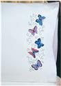 Stamped Stitchable, Butterflies Stamped For Embroidery Pillowcase Pair by Design Works