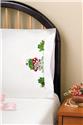 Stamped Stitchable, Frogs Stamped For Embroidery Pillowcase Pair by Design Works