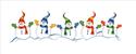 Stamped Stitchable, Snowman Row Stamped For Embroidery Pillowcase Pair by Design Works