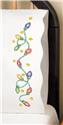 Stamped Stitchable, Christmas Lights Stamped For Embroidery Pillowcase Pair by Design Works