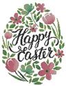 Pattern, Happy Easter Floral Egg - Pink by Artecy Cross Stitch