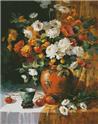 Pattern, Mums and Persimmons by Artecy Cross Stitch