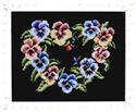 Pattern, Pretty Pansy On Black by Bobbie G Designs