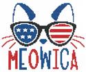 Pattern, A Patriotic Cat - MEOWICA by Cross Stitch Wonders