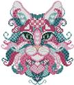 Pattern, Colorful Cats Valentino by Kitty & Me Designs