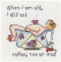 Pattern, When I Am Old I Will Ask Coffee, Tea or Me? by MarNic Designs
