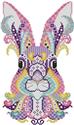Pattern, Colorful Bunnies Jelly Bean by Kitty & Me Designs