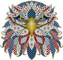 Pattern, Colorful Eagle Patriot by Kitty & Me Designs