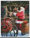 Santa Feeding the Reindeer
