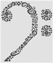 Pattern, Tribal Bass Cleff by White Willow Stitching