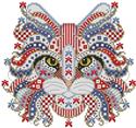 Pattern, Colorful Cats Freedom by Kitty & Me Designs
