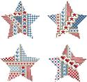 Crazy Patriotic Stars Ornaments