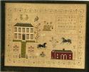 Pattern, Stables At Hollyberry Farm Sampler by Stacy Nash Primitives