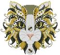 Pattern, Colorful Cats Bumblebee by Kitty & Me Designs