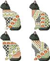Crazy Halloween Cats Ornaments