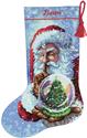 Kit, Santa's Snowglobe Stocking by Dimensions