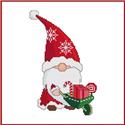 Santa Gnome With Gifts In Wheelbarrow