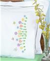 Stamped Stitchable, Field Of Flowers (Lace Edge Pillowcase) by Jack Dempsey