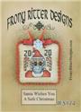 Pattern, Santa Wishes You a Safe Christmas by Frony Ritter Designs