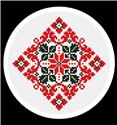 Pattern, Red Black Flower Ornament by Kiokiz