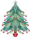 Colorful Christmas Trees Evergreen