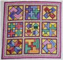 Pattern, Quilt Blocks 8 Jigsaw by Rogue Stitchery